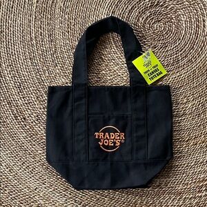 Trader Joe's Halloween Mini Black Tote Bag
